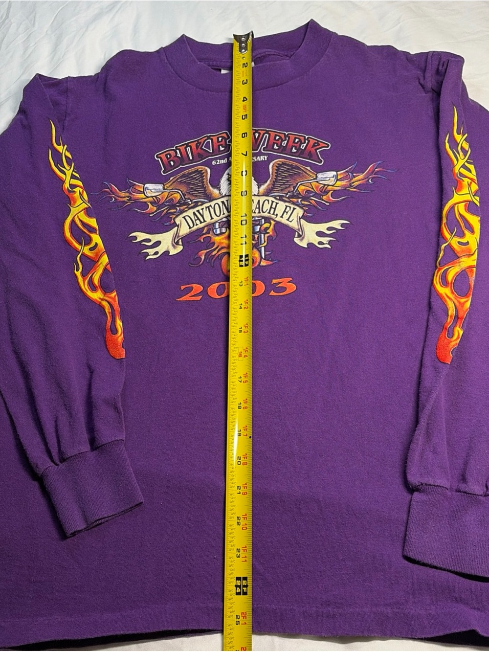 2003 Bike Week Shirt Adult Medium Purple Motorcycle Daytona Beach Men’s